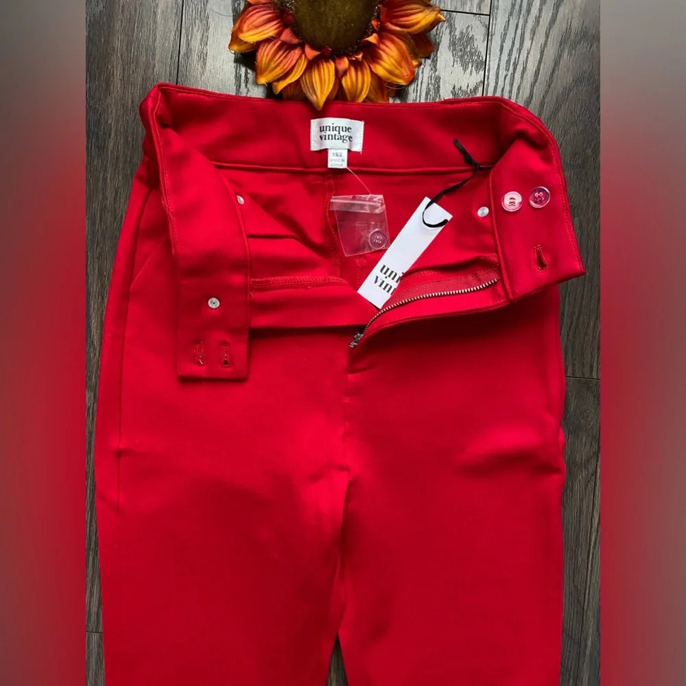 🦋B2G1🦋UNIQUE VINTAGE Red Cigarette Kitty Pants NWT | X-SMALL | - Picture 7 of 12